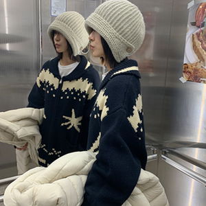 코바 오픈 버튼 울 비니