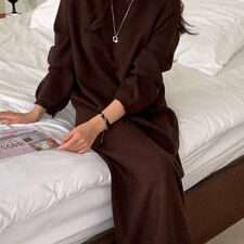 캐시 나그랑 폭닥 니트 원피스