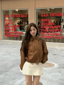 (모델소장) 페브 스웨이드 카라 집업 자켓 (2color)