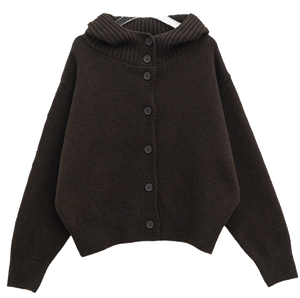 토텐 후드 니트가디건