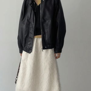 챕터 레더 루즈핏 블루종 점퍼 (2C)