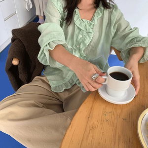 sobre frill blouse (2color)