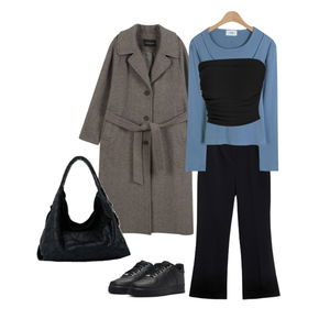 팬츠,긴팔티,슬리브리스 코디