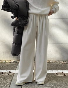 슈니토 소프트 밴딩 와이드 팬츠