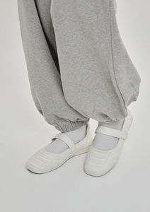 Quilted Velcro Flat Mary Janes