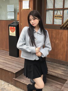 Delle Round Collar Short Coat