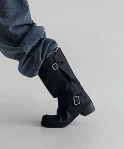 Kellyo two-buckle midi boots