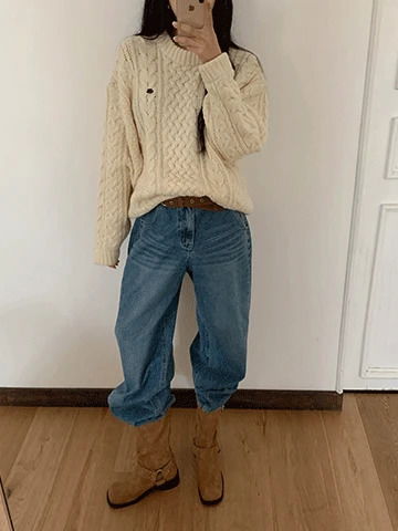 롱/숏 밑단 스냅 데님