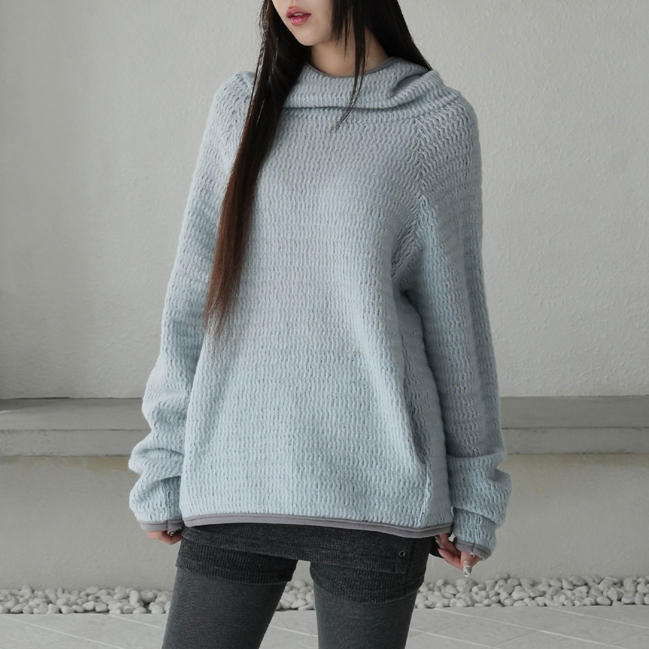 솔루드 울 후드맨투맨