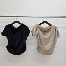 드레이프 셔링 블라우스