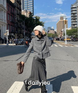 Ayla Round Collar Standard Wool Jacket