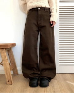 テナーワイドフィットコットンロングパンツ