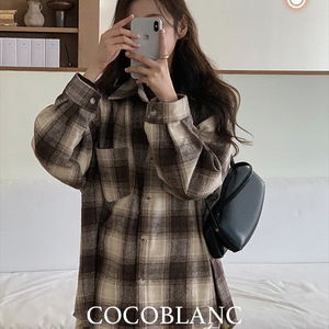 도어 체크 루즈핏 셔츠