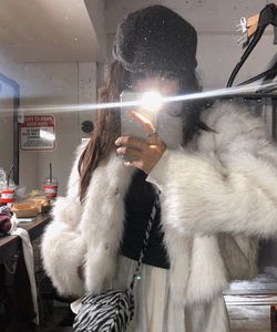 立體方塊毛呢豹紋報童帽