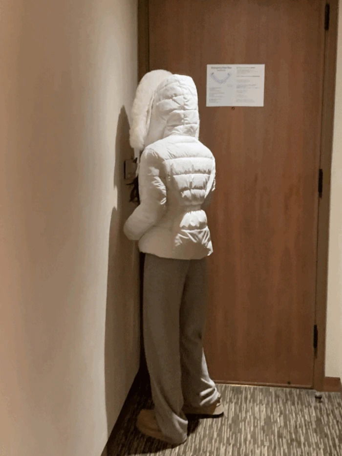 連帽毛毛短版羽絨外套