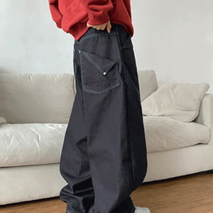 제르카 스티치 벌룬 와이드 팬츠