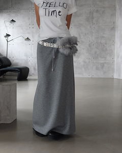 Back team banding long skirt