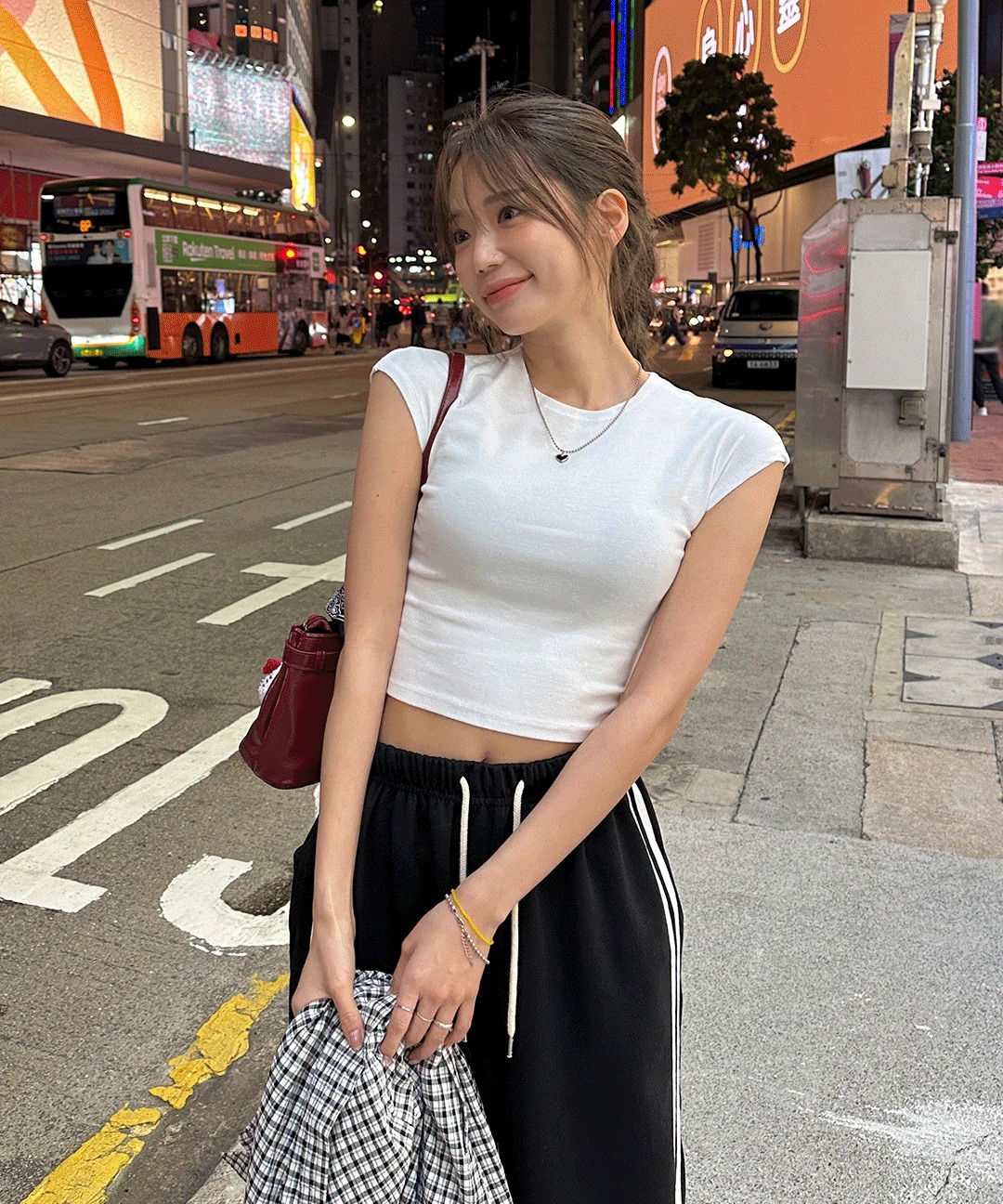 Teddy Drop Chewy Spandex Cap Short Sleeve Crop T-Shirt