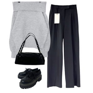 pants,knitwears,loafers 코디