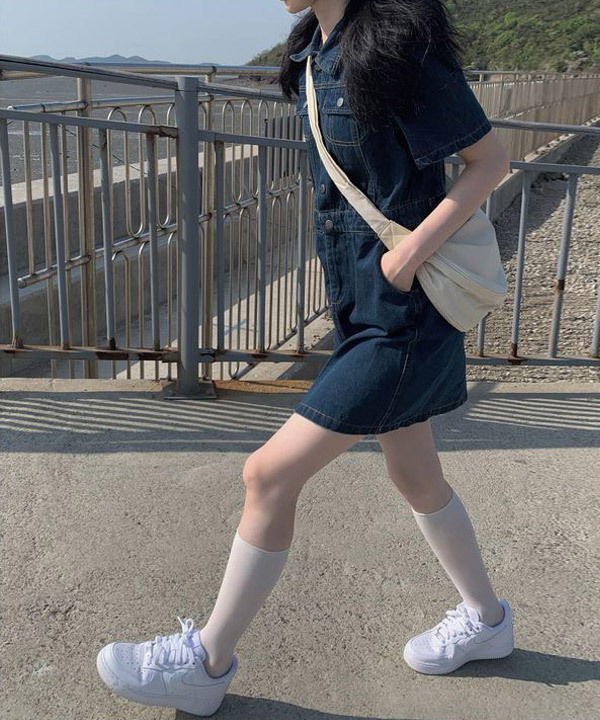 Ricky Chung short-sleeved pocket belt Dress