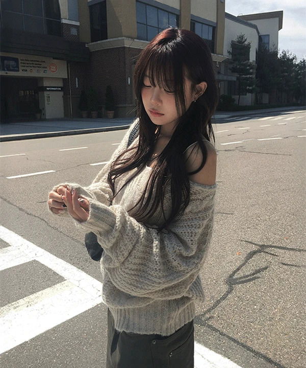 Picker V-Neck neck Twisted turtleneck knitwear  针织衫