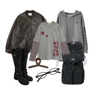 자켓,집업&점퍼,스커트 코디