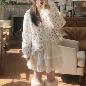 모찌 플라워 퀼팅 깔깔이 패딩2color