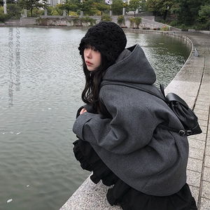 メビンハイネック中綿ハーフフードコート