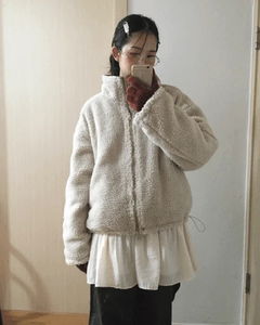 リバーシブルフリースチェック パディングジャケット