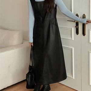 시크한 레더 롱 뷔스티에 원피스 84614