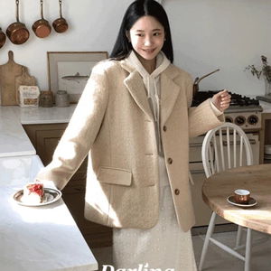 허그미 울 브러쉬드 자켓(모헤어무드, 헤어리자켓, 모헤어터치, 하프코트, 겨울자켓, 브랜드퀄리티)