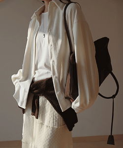 Heavy-pound soft unbalanced thick corduroy shirt