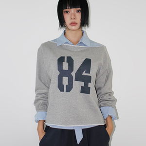 NO.84 CUT-OFF SWEAT (gray / brown)
