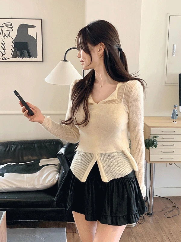 Curie Pattern Frill Skirt