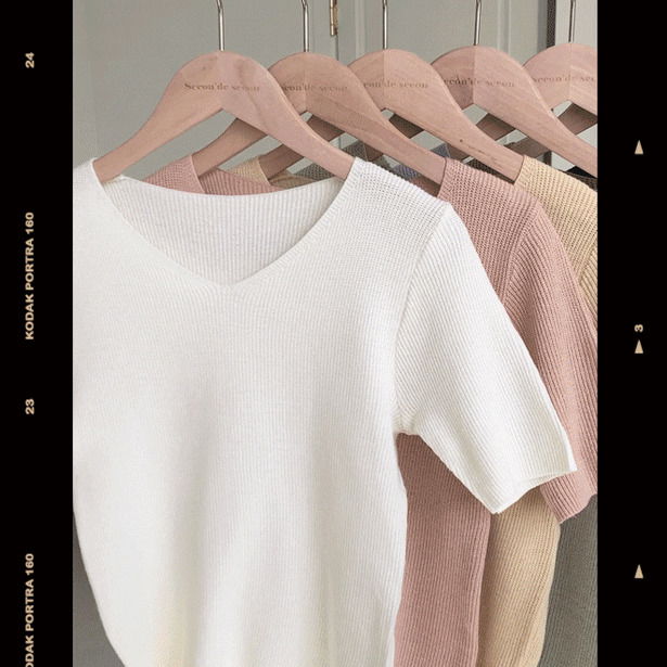 Porris Ribbed basic knit