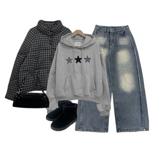 PufferJacket,jeans,LongSleeve 코디