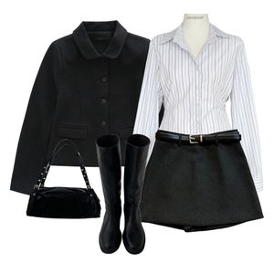 jacket,shirt,skirt 코디