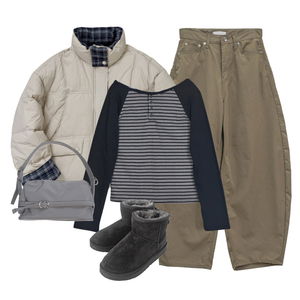 pants,PufferJacket,LongSleeve 코디
