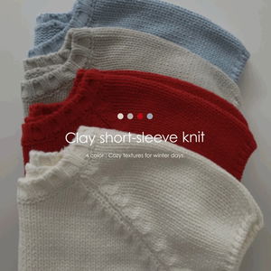 #ONEDAY 클레이 반팔 니트