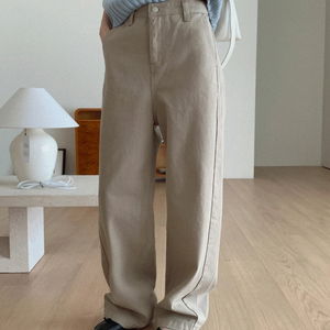 에그 코튼 와이드 팬츠