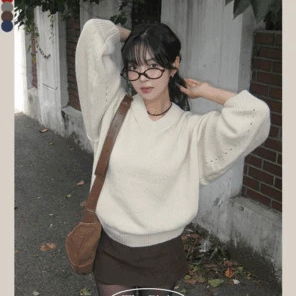 펀디 오버핏 브이넥 니트 (6color)