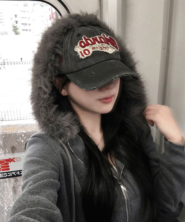 올피 빈티지 자수 패치 레터링 피그먼트 캡모자 힙무드 데미지 키치 면 워싱 대두볼캡 소두핏 데일리 캐주얼