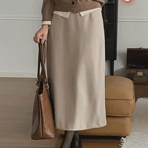 디아메르 겉기모 H라인 스커트