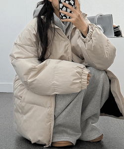 Breaded Basic Half Padding Jacket