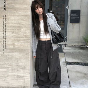 컨스 스트링 카고 핀턱 와이드 팬츠 (3color)