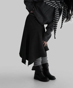 ロネットスウェードアシンメトリーカットスカート