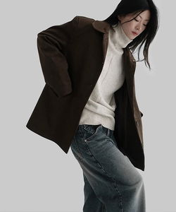 Le Ai Suede Single Midi Jacket