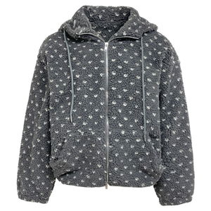 윈터 하트 후드 플리스 집업