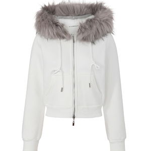 메디 하이브리드 퍼 후드 집업