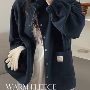 따듯해요 루즈핏 도톰 플리스 점퍼 84674